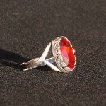 Anello swarovski ovale rosso 1