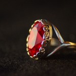 Anello swarovski ovale rosso 3