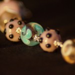 braccialetto lampwork rosa violetto 3