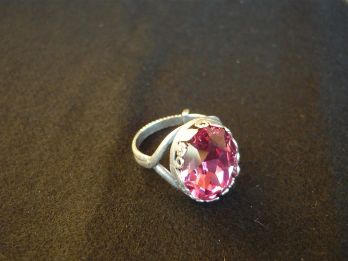 Anello swarovski rosa 2