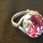 Anello swarovski rosa 2